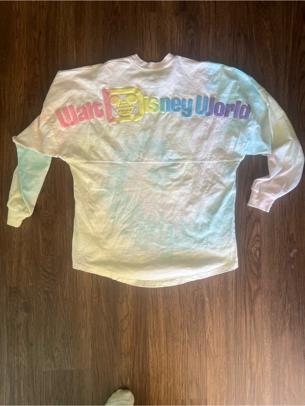 Disney world disney parks shirt White Long Sleeve Tee with Pastel Rainbow Logo T